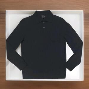 A.P.C Rue Madame Paris Wool Navy Speckled Long Sleeve Sweater NOWT